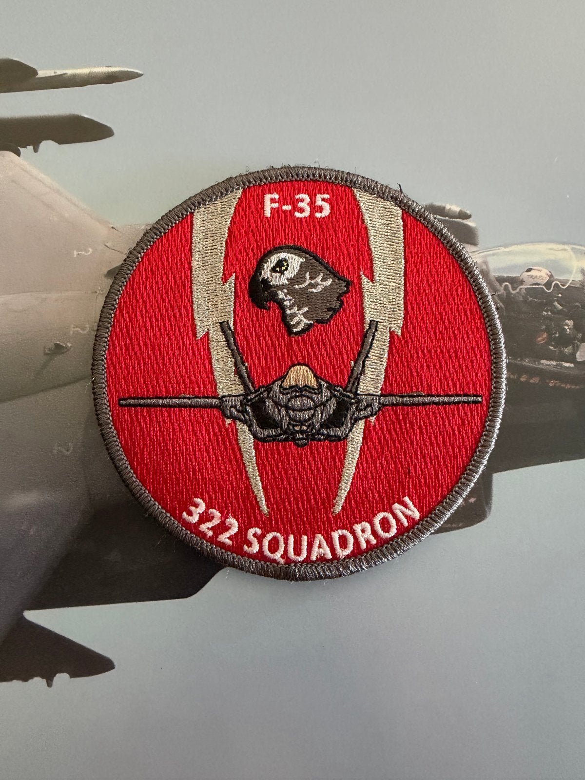 F-35 322 Squadron patch Rnlaf, Verzamelen, Ophalen of Verzenden, Luchtmacht, Nederland, Embleem of Badge