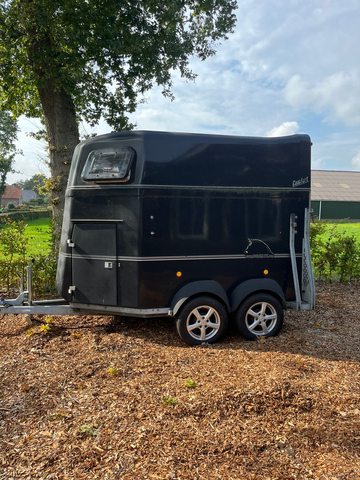 Trailer Böckmann WX ZJ-39, Ophalen, Gebruikt, Hout, 2-paards trailer