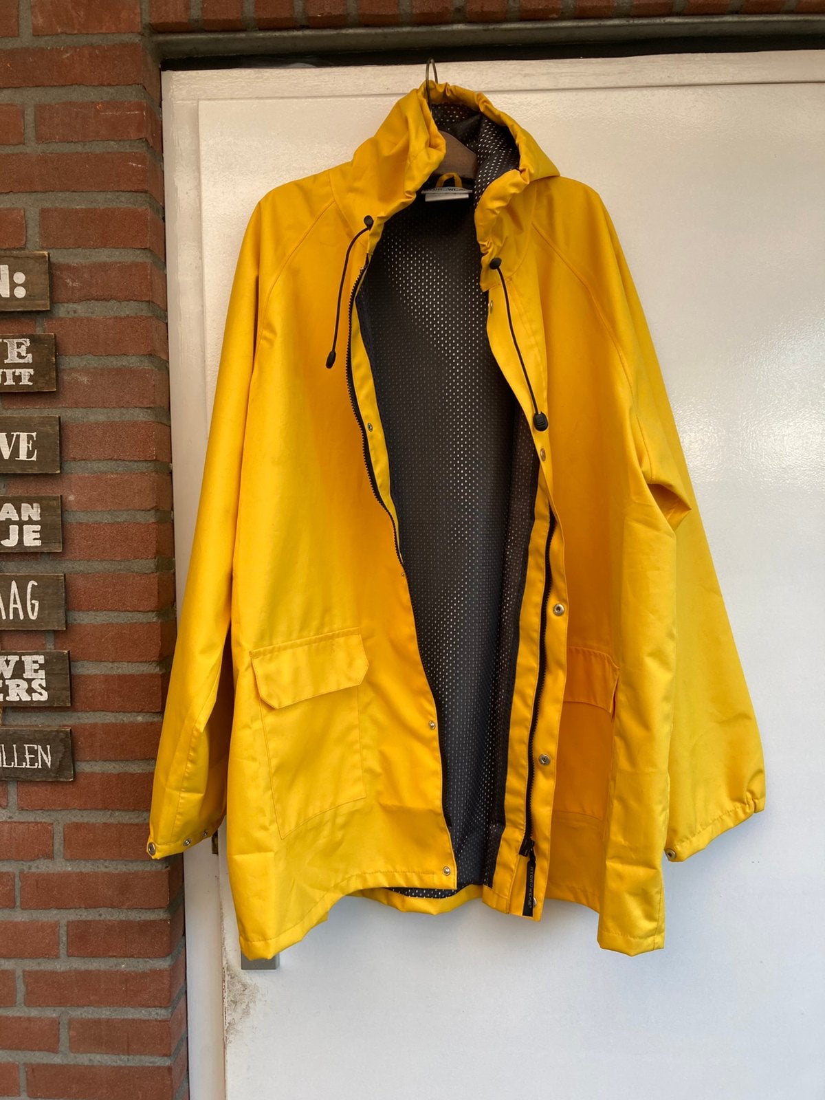 Regenjas maat xxl een maal ge dragen  bieden, Ophalen, Zo goed als nieuw, Regenjas