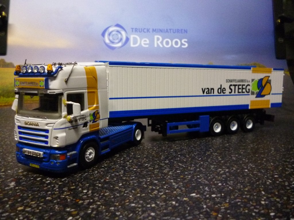Tekno Scania R 500 Van de Steeg, Hobby en Vrije tijd, Ophalen of Verzenden, Zo goed als nieuw, Bus of Vrachtwagen, Tekno