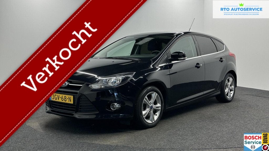 Ford Focus 1.0 EcoBoost Edition Plus ECC TREKHAAK STOELVERWA, Euro 5, Gebruikt, 635 kg, Zwart