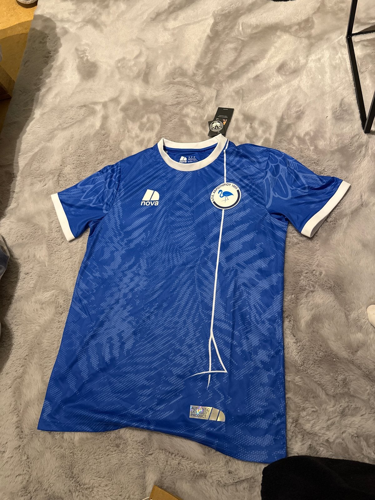 Mystery voetbalshirt Griekse club - Nieuw met kaartjes maatM, Ophalen of Verzenden, Nieuw, Blauw, Voetbal