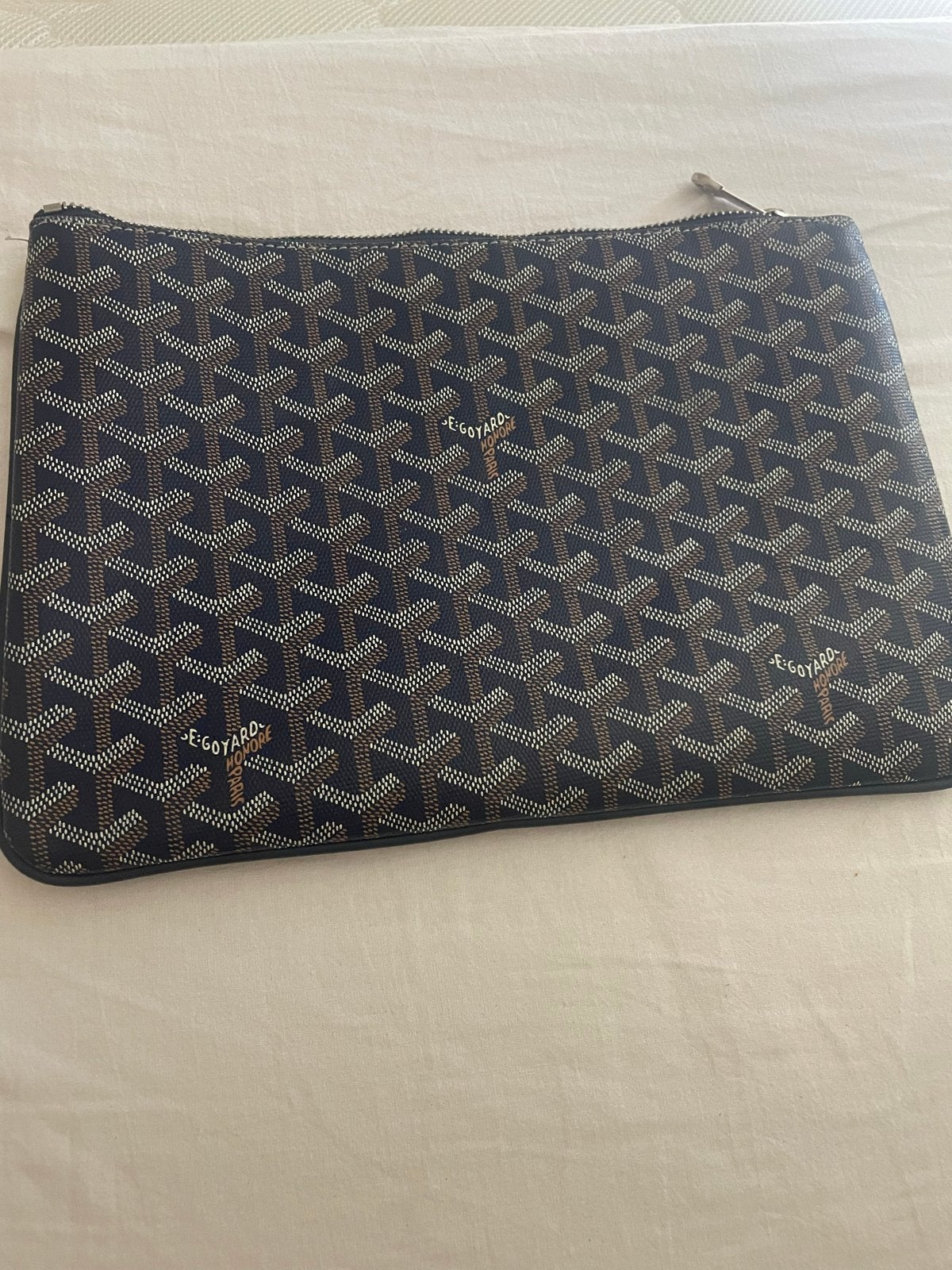 Goyard Clutch/Pouch, Verzenden, Zo goed als nieuw, Blauw, Heer of Dame