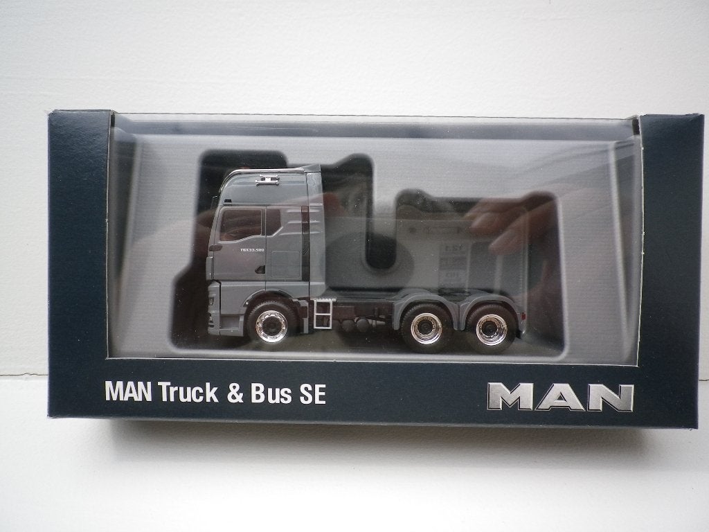 Herpa MAN TGX GX 6x4 losse trekker grijs., Ophalen of Verzenden, Nieuw, Bus of Vrachtwagen, Herpa