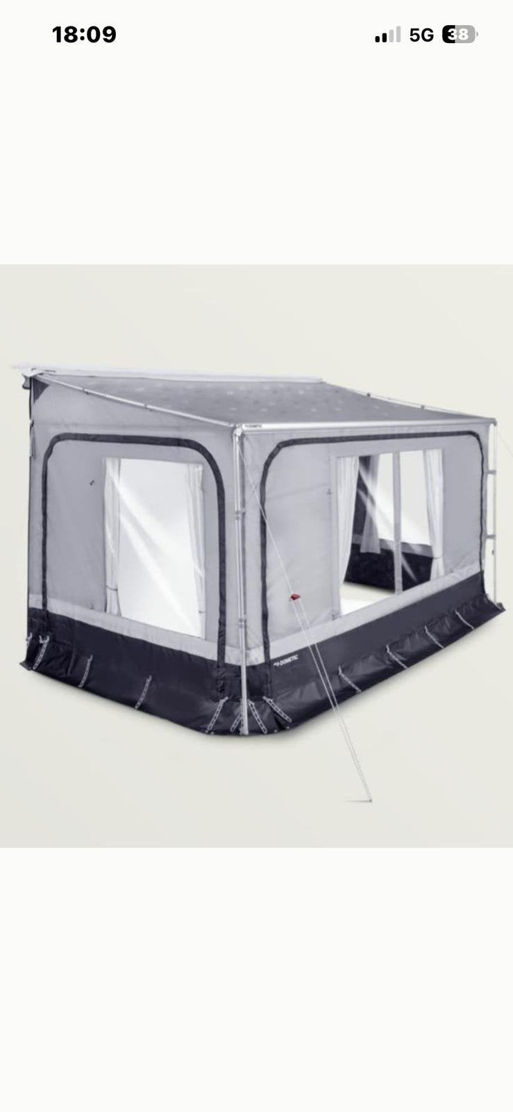 Dometic Revo Zip 400 zakluifel met privacy room z.g.a.n., Ophalen, Zo goed als nieuw, Polyester, Dometic