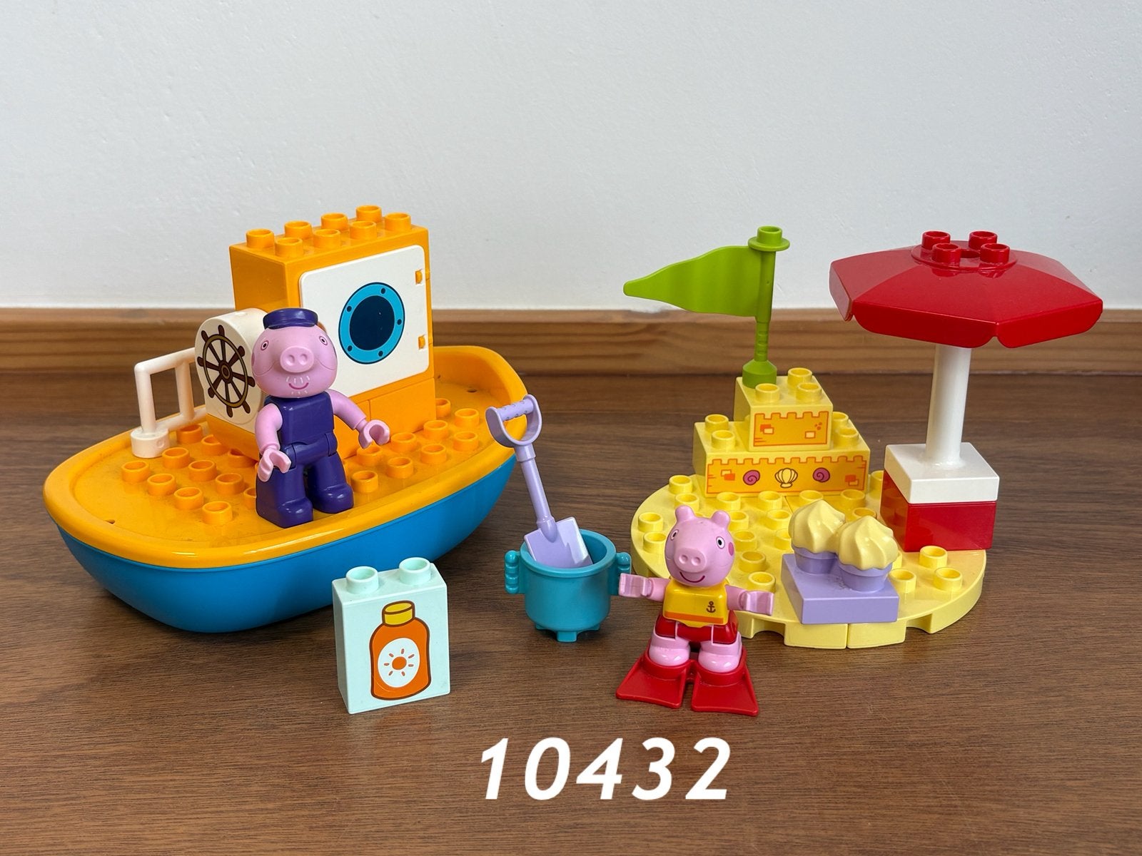 Duplo peppa pig bootreis 10432 (compleet) 1, Ophalen of Verzenden, Zo goed als nieuw, Complete set, Duplo