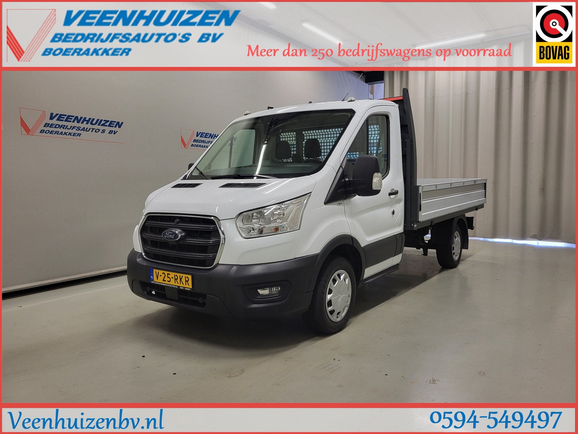 Ford Transit 2.0TDCI Pick-up Euro 6! (bj 2022), Auto's, Gebruikt, Euro 6, Wit, Bedrijf