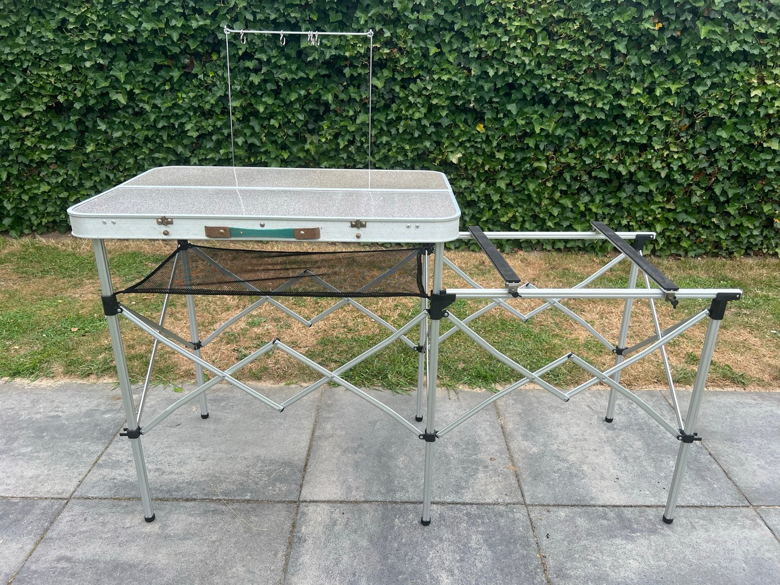 Opvouwbare campingkeuken met lepelrek en opbergnet, Ophalen, Gebruikt