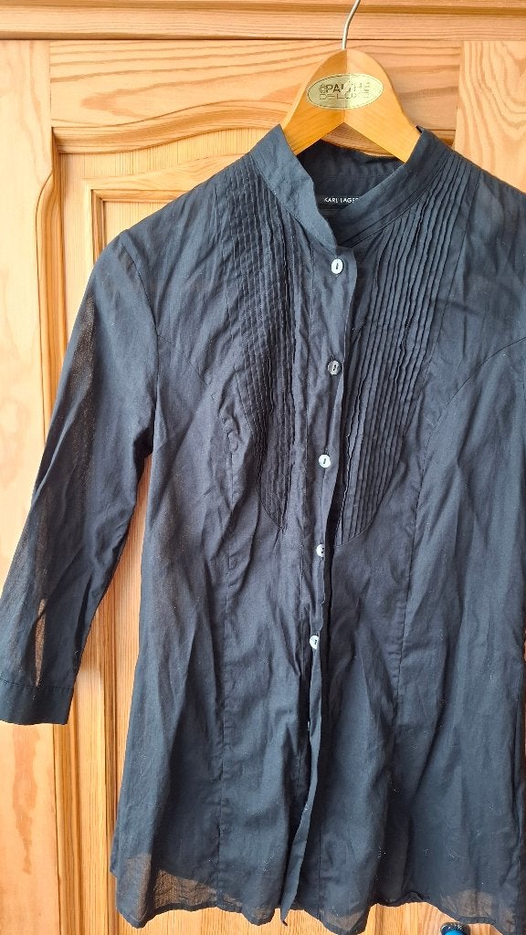 Karl lagerfeld blouse, Zwart, Karl lagerfeld, Ophalen of Verzenden, Zo goed als nieuw