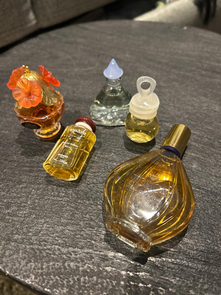 Miniatuur parfumflesjes - Vintage collectie hermes, Ophalen of Verzenden, Gebruikt