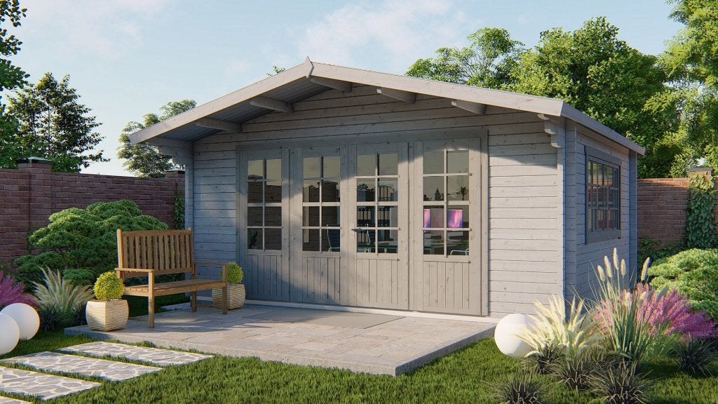 Blokhut - Tuinhuis Newcastle | 58 mm | vuren onbehandeld, Verzenden, Nieuw