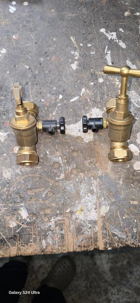Stopkranen met aftapgelenheid 22mm knel, Ophalen, Nieuw, Boiler, Minder dan 3 jaar oud