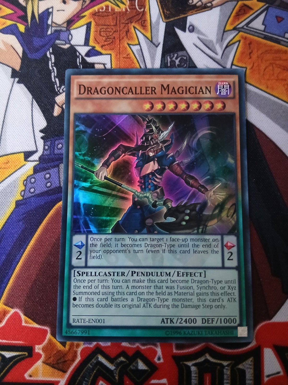 Dragoncaller Magician - Super Rare RATE - Yu-Gi-Oh, Ophalen of Verzenden, Zo goed als nieuw, Losse kaart, Foil