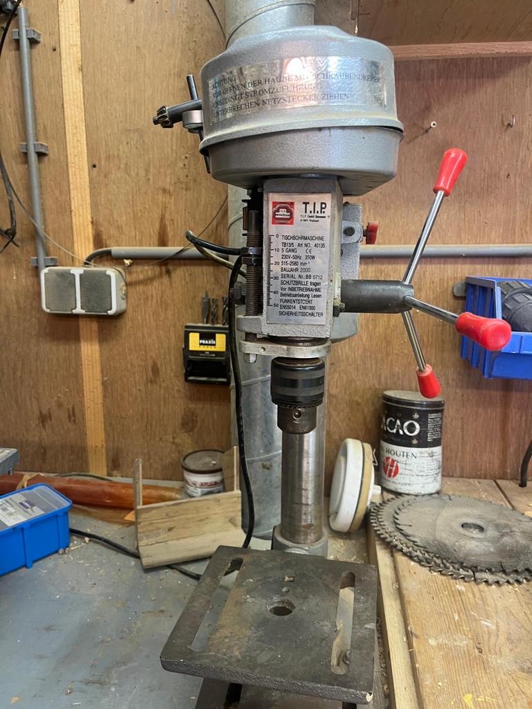T.I.P. Kolomboormachine TB13/5 - 350W - Bouwjaar 2000, Doe-het-zelf en Verbouw, Gereedschap | Boormachines, Ophalen of Verzenden