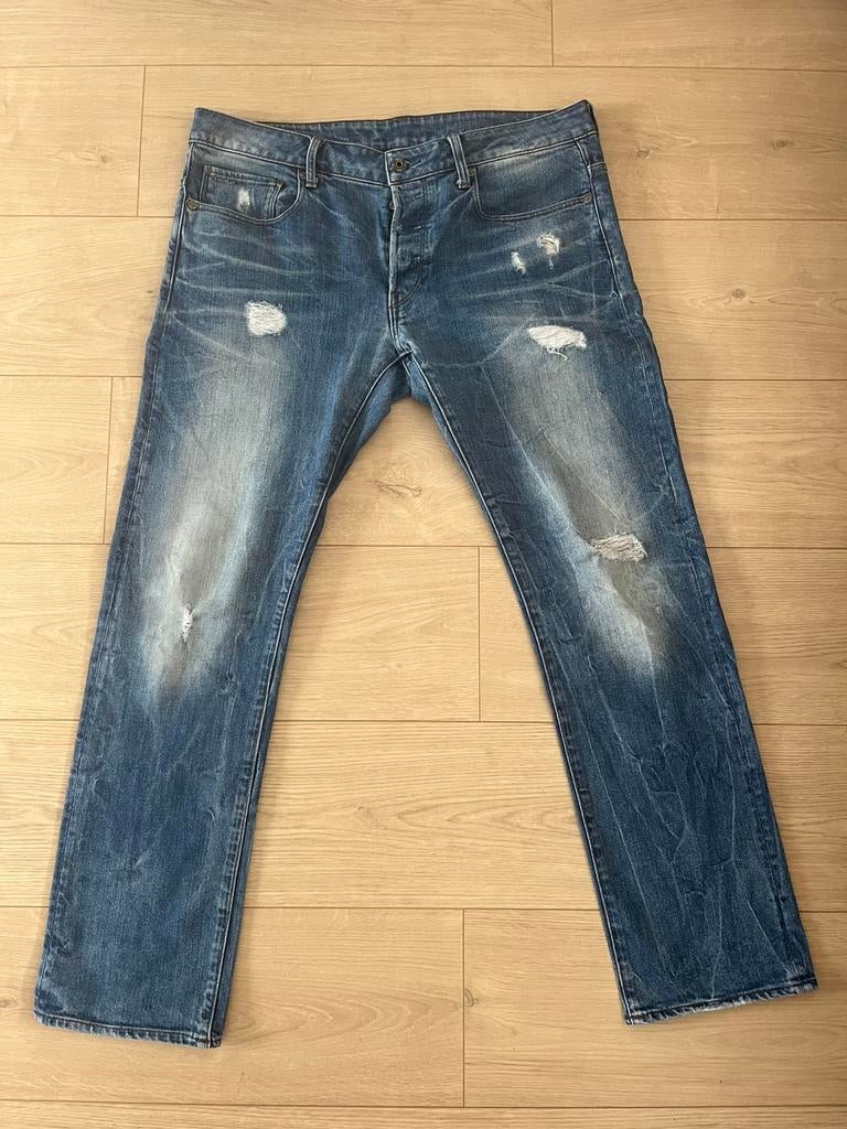 G- star RAW 3301 STRAIGHT broek jeans W33 L32 *NIEUW*, Ophalen of Verzenden, Nieuw, Blauw, W33 - W34 (confectie 48/50)
