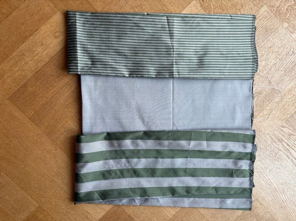 Lappen ongebruikt pure zijde uit Thailand groen grijs, Hobby en Vrije tijd, Overige kleuren, Nieuw, Ophalen of Verzenden, 30 tot 120 cm
