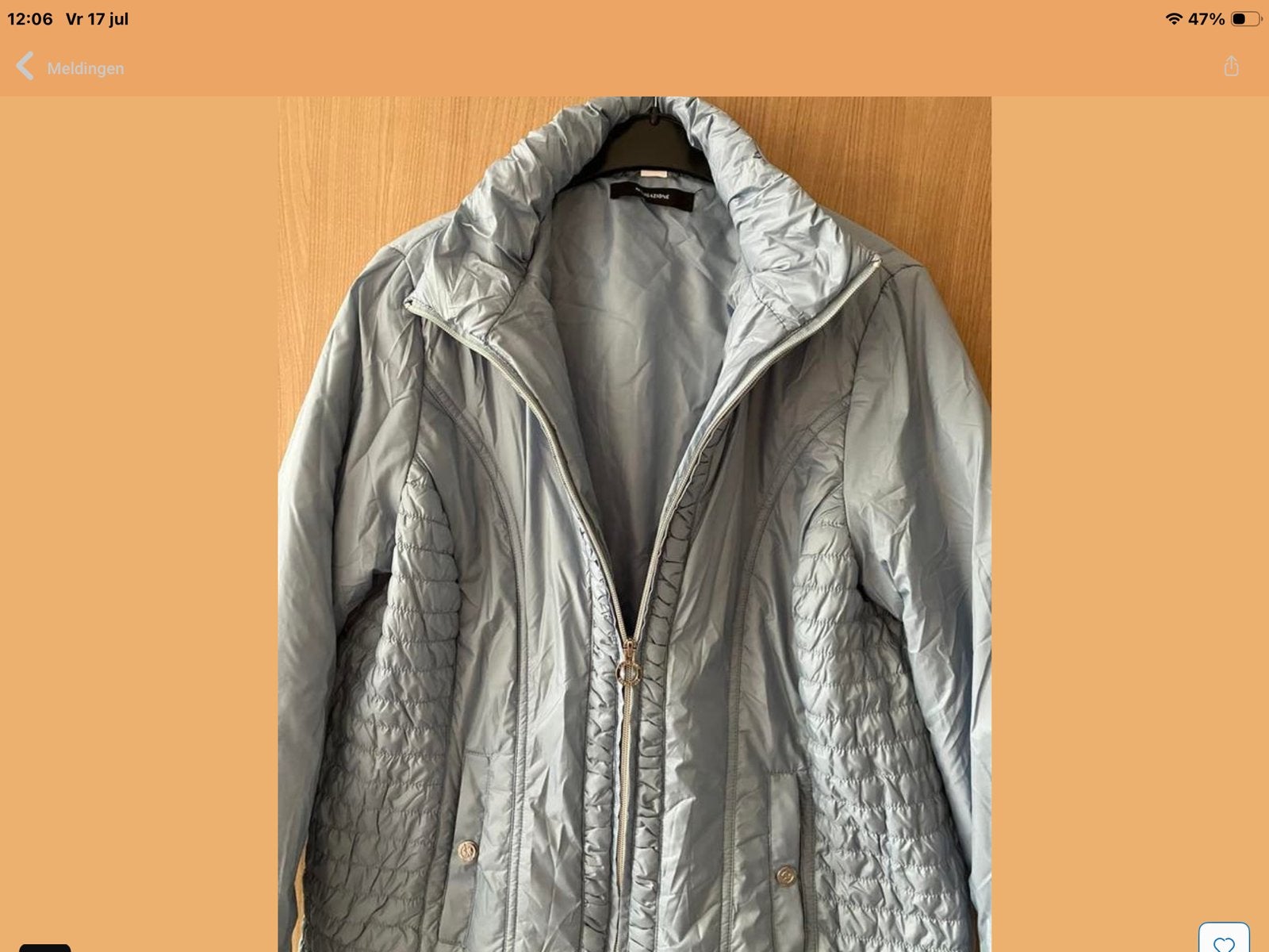Nieuwe lichtblauwe jas, maat 40, Verzenden, Nieuw, Maat 38/40 (M), Blauw