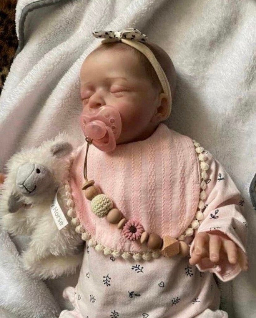 Reborn baby meisje 🌷slapend 🌷, Verzenden, Zo goed als nieuw, Pop, Levensecht of Reborn