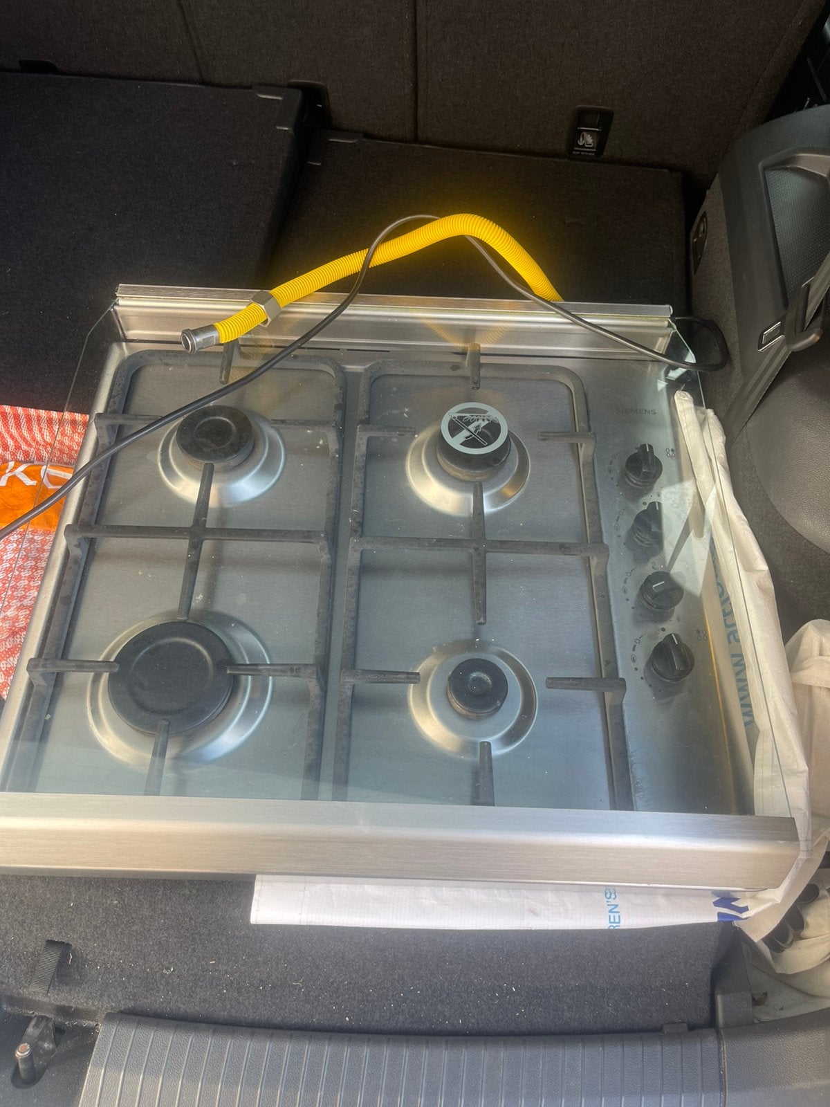 Gasstel, Witgoed en Apparatuur, Kookplaten, Zo goed als nieuw, Gas, Vrijstaand, 4 kookzones