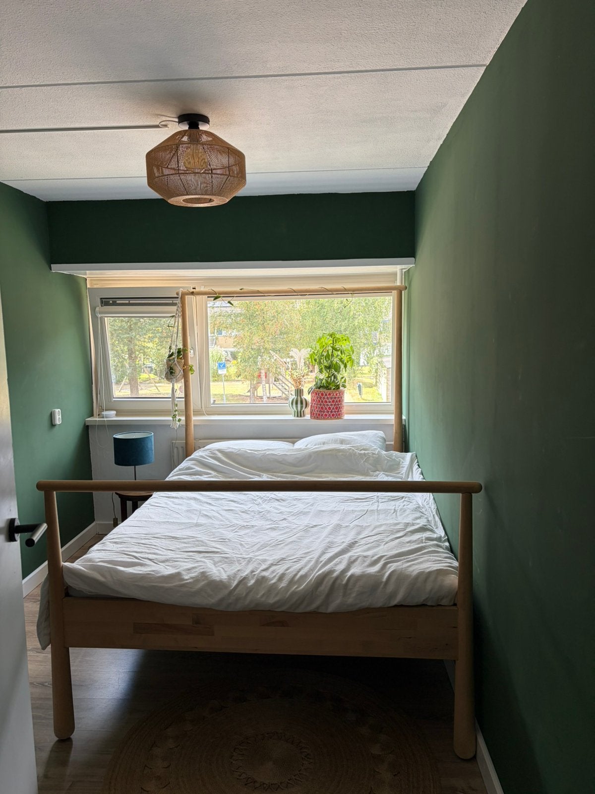 Ikea Gjöra bedframe & lattenbodem, Ophalen, Gebruikt, Tweepersoons