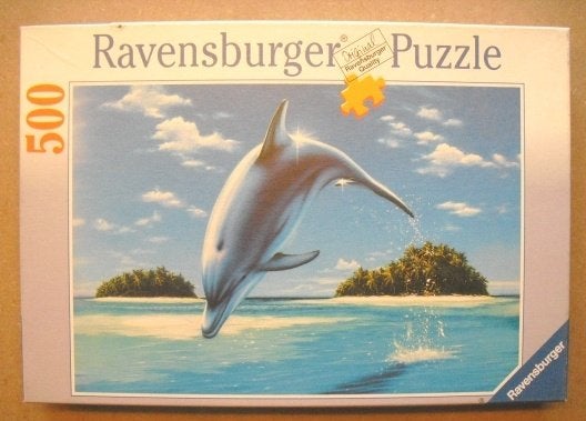 Ravensburger puzzel Dolfijn 500 stukjes, Ophalen of Verzenden, Minder dan 500 stukjes, Zo goed als nieuw, Legpuzzel