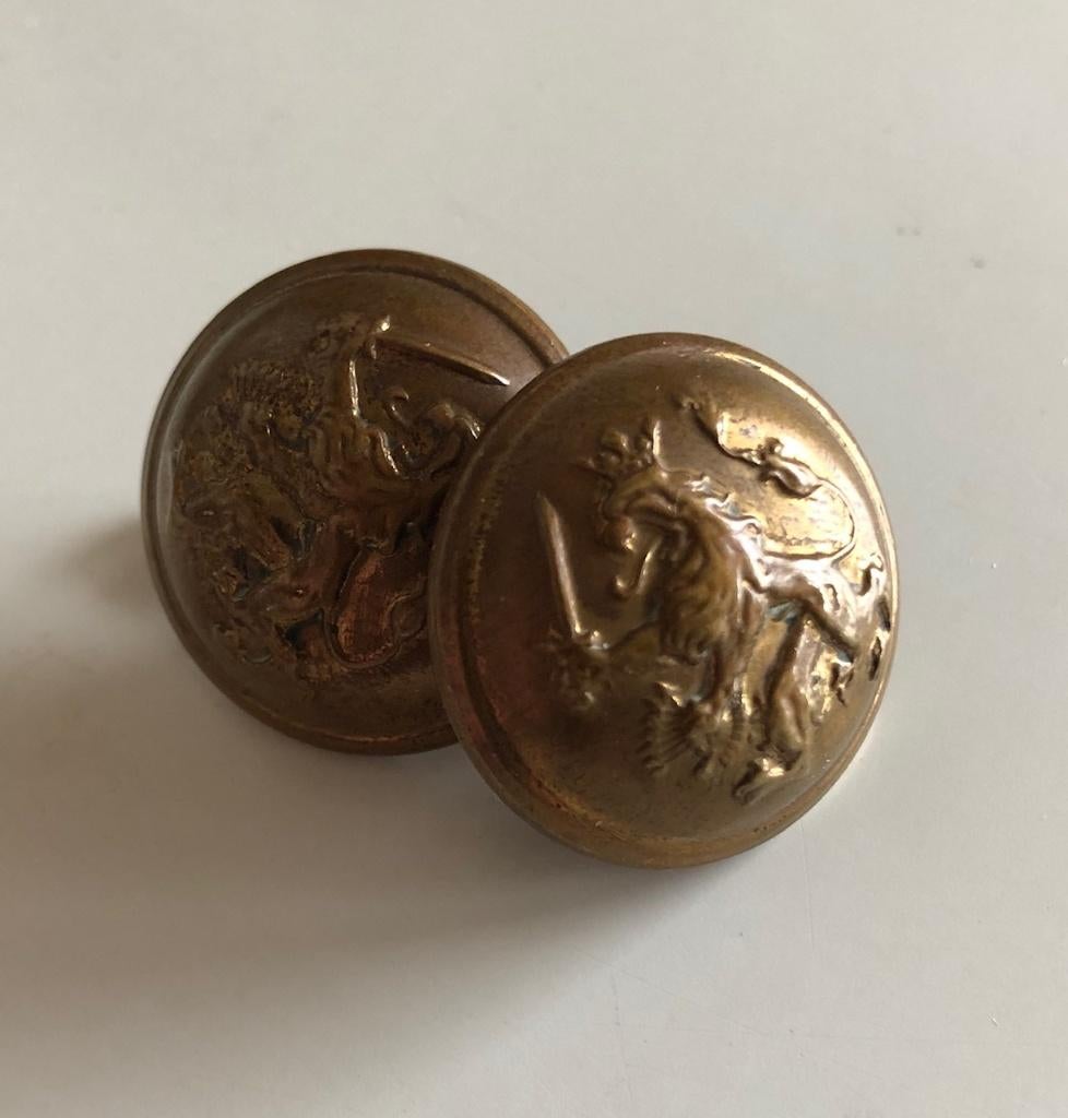 Knopen Koninklijke Landmacht groot oud model Stampwerk A'dam, Verzamelen, Militaria | Algemeen, Verzenden, Landmacht, Nederland