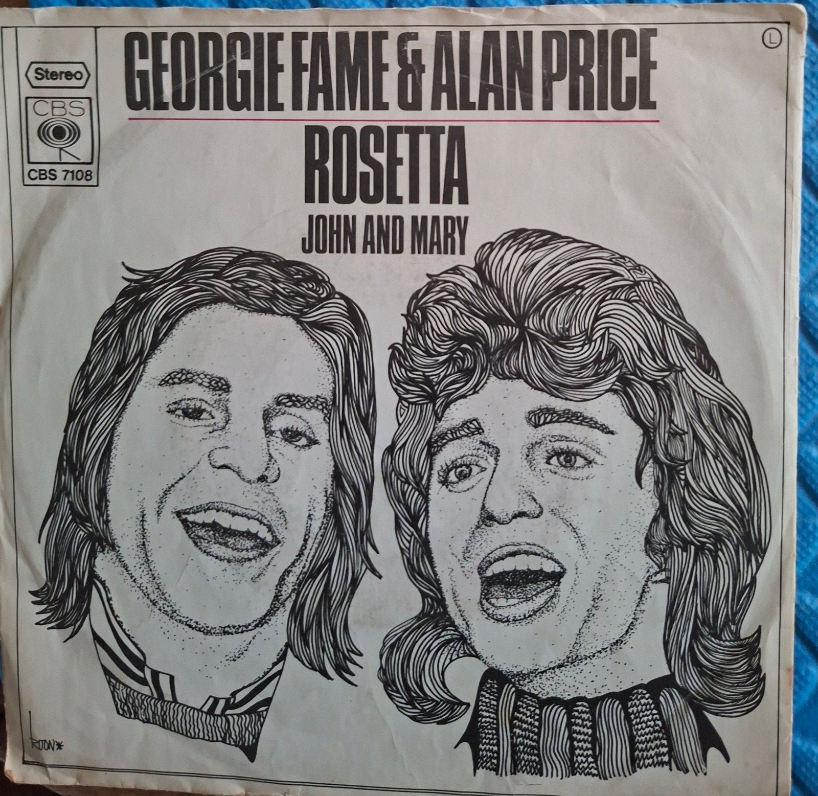 Georgie Fame & Alan Price - Rosetta / John and Mary (Single), Gebruikt, 7 inch, Single, Ophalen of Verzenden