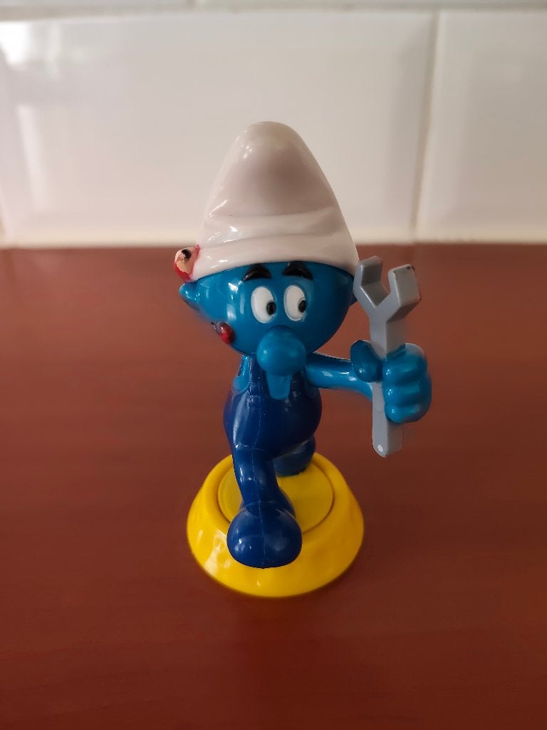 knutsel smurf (ca 9 cm hoog), Ophalen, Zo goed als nieuw, Knutselsmurf, Poppetje, Figuurtje of Knuffel