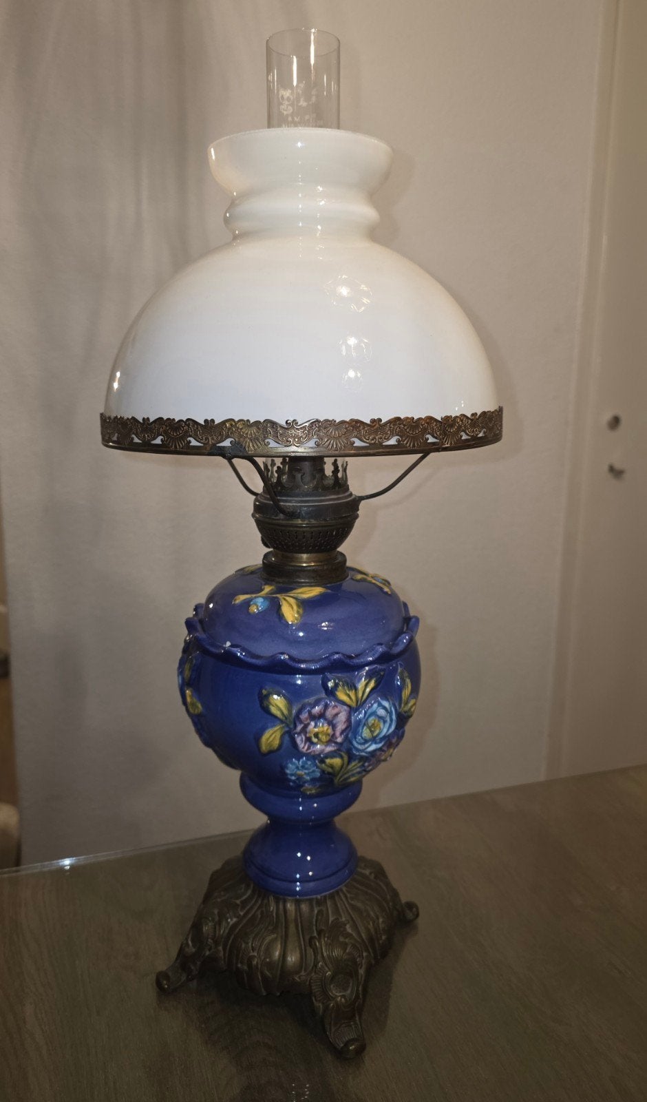 Antiek olielamp, Antiek en Kunst, Ophalen of Verzenden