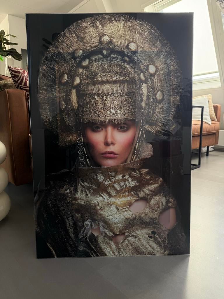 Wallart Golden Empress / Golden Girl 60x90cm, Ophalen, 75 cm of meer, 50 tot 75 cm, Print