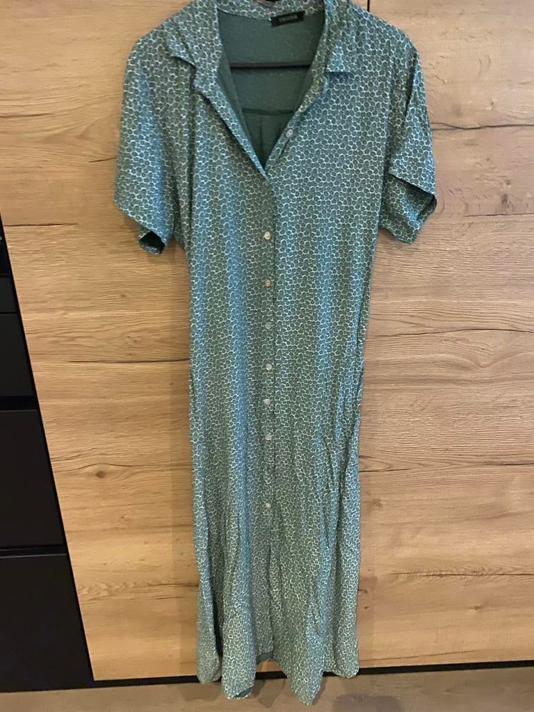 Chastar midi jurk met print - Groen - Maat L/XL, Maat 42/44 (L), Ophalen of Verzenden, Gedragen, Onder de knie