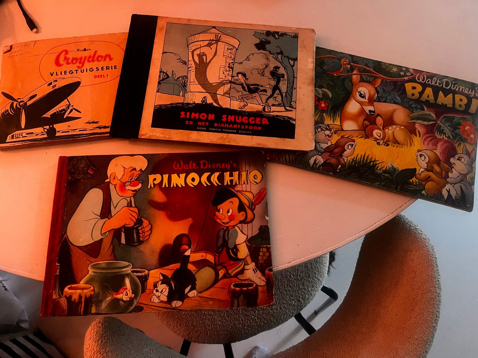 Vintage Disney boekjes: Pinokkio, Bambi en meer!, Ophalen, Gebruikt