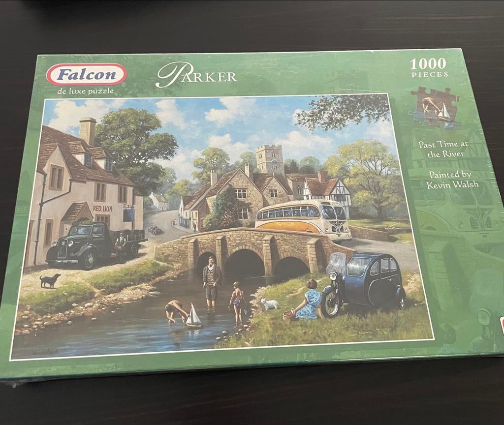 Falcon Parker De Luxe Puzzel - Past Time at the River, Ophalen, 500 t/m 1500 stukjes, Nieuw, Legpuzzel