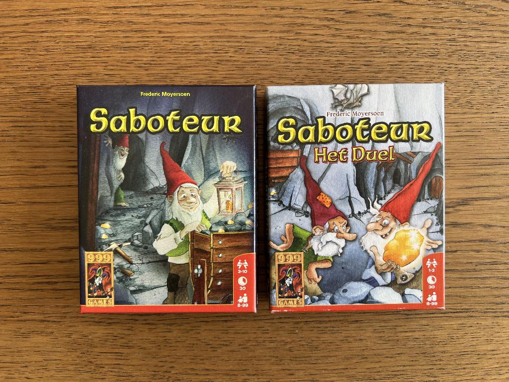 Lot kaartspelletjes: Saboteur en Saboteur Het duel, Hobby en Vrije tijd, Gezelschapsspellen | Kaartspellen, Vijf spelers of meer