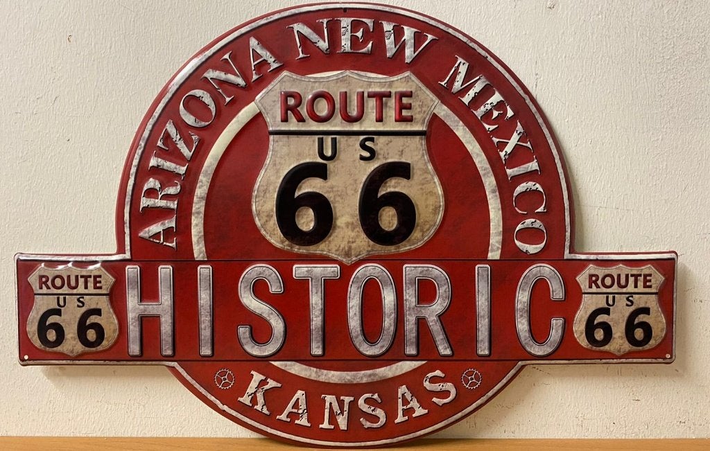 Route 66 Historic Mexico reclamebord van metaal wandbord, Info@deconoord.nl, Deco Noord, Nieuw, Ophalen of Verzenden