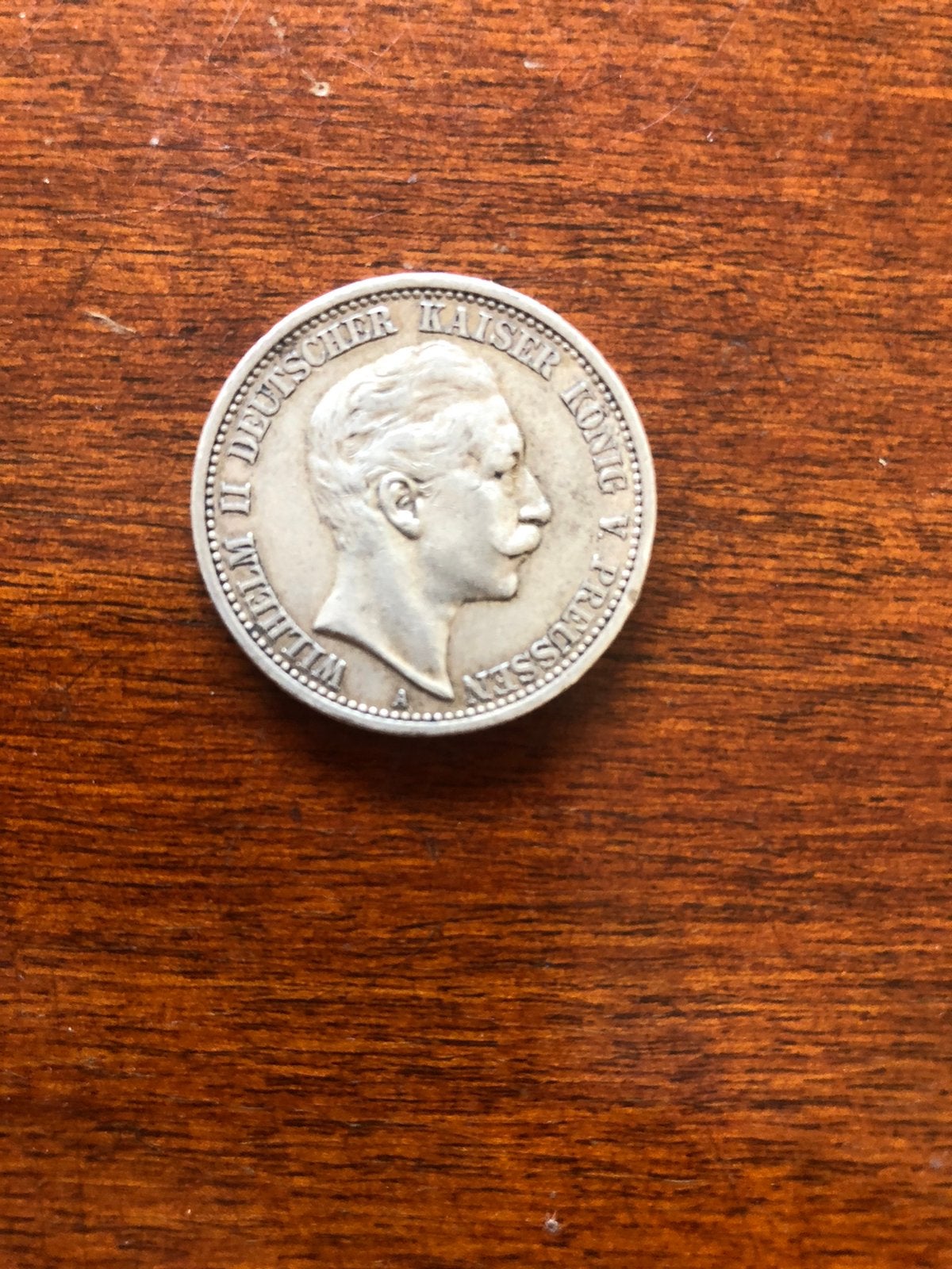 Zilveren Willem 2 Duitse keizer , kon. V. Pruissen, Ophalen of Verzenden, Duitsland