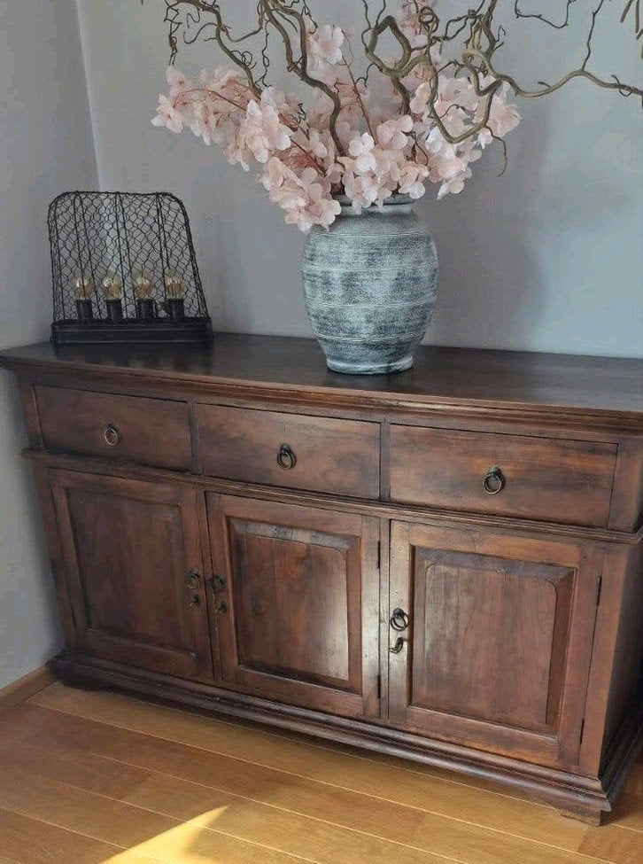 Koloniale stijl dressoir, 170x54x96 cm, Ophalen, Gebruikt, Teakhout, Met lade(s)