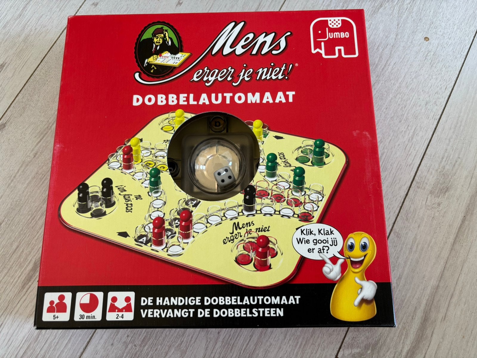 Mens erger je niet dobbelautomaat, Ophalen, Zo goed als nieuw