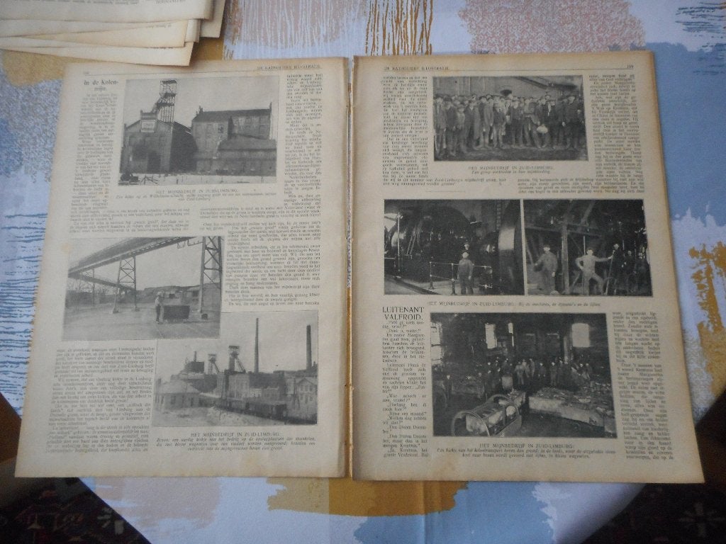 Zuid Limburg. In de kolenmijn. 1914., Ophalen of Verzenden, Voor 1920, Nederland, Knipsel(s)