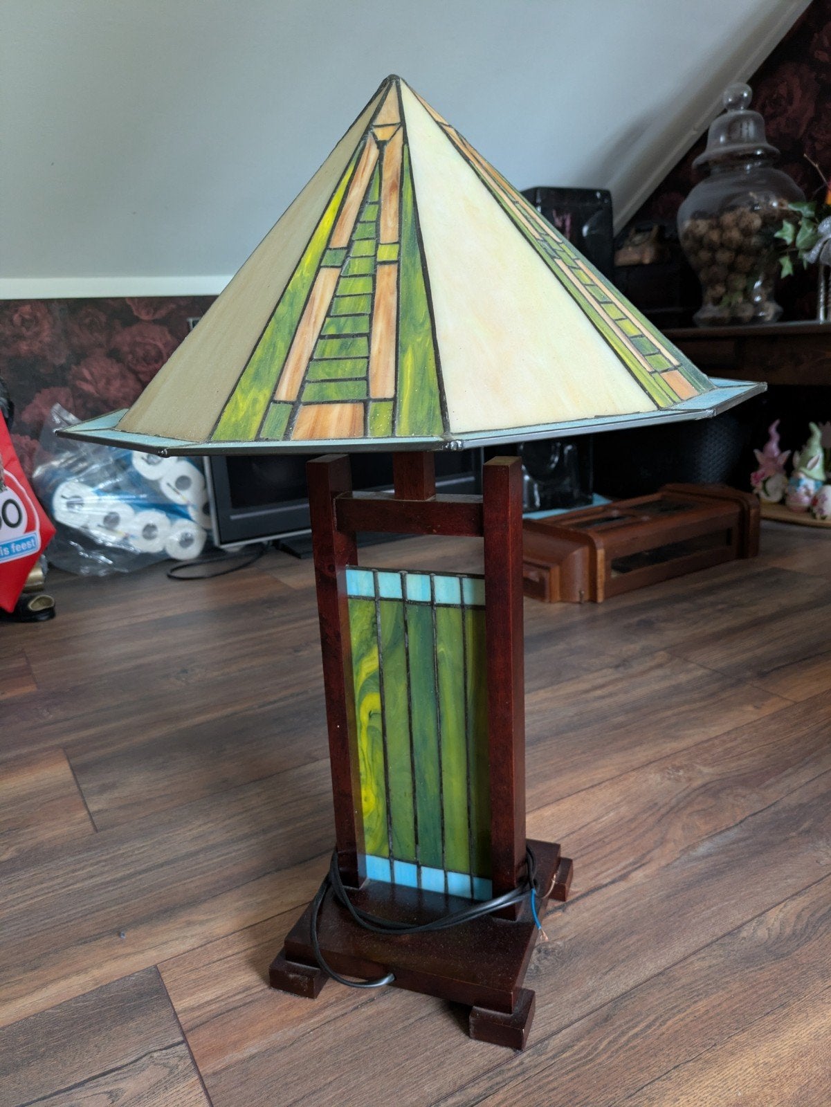 Tiffany lamp 80 hoog, Ophalen of Verzenden