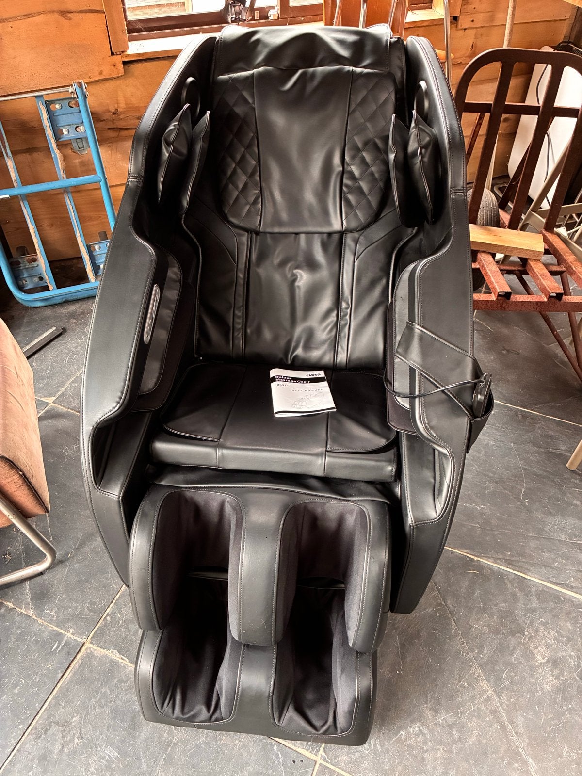 NRG Deluxe Massagestoel R8311 - Zo goed als nieuw, Sport en Fitness, Ophalen, Zo goed als nieuw, Massagestoel of Kussen