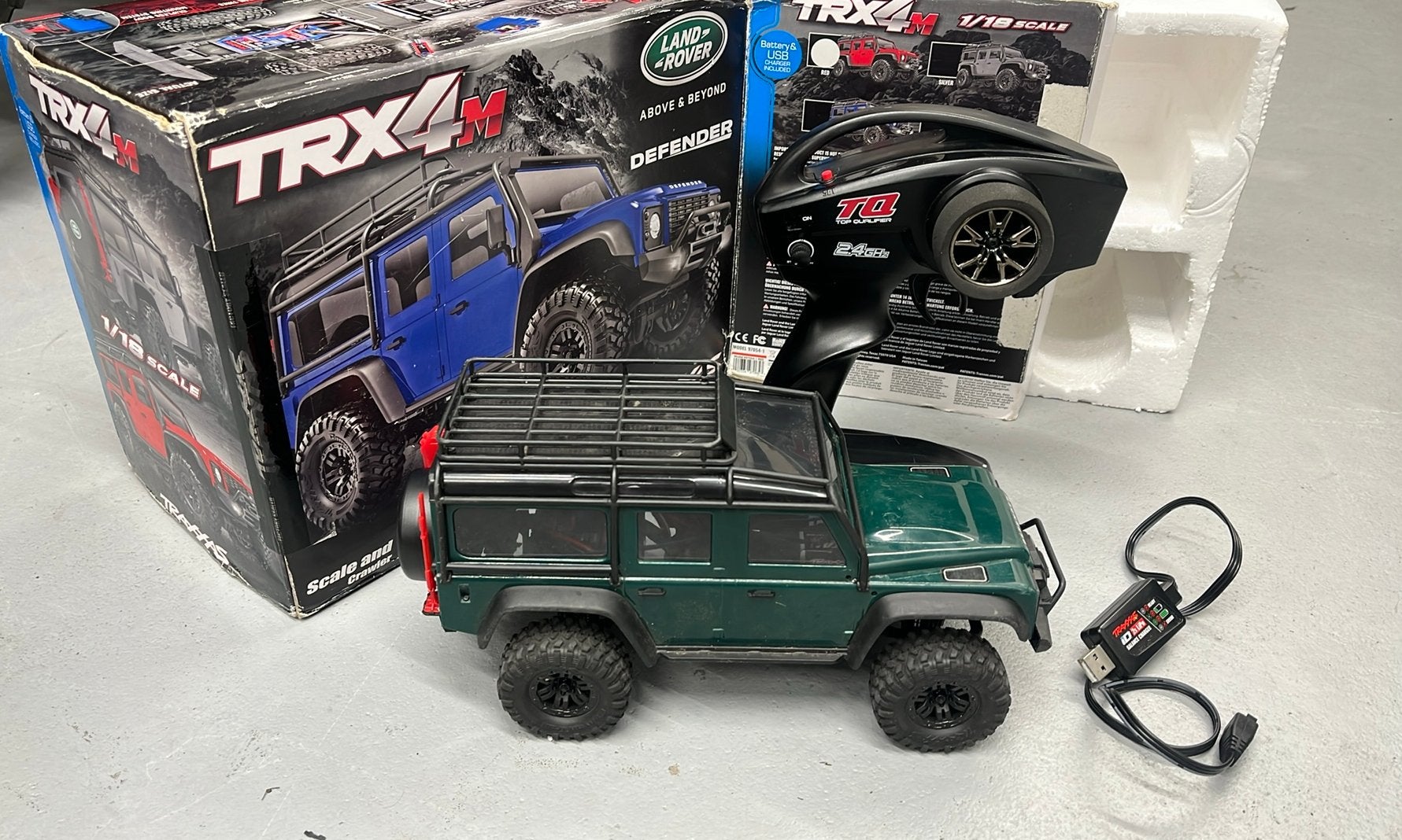 Traxxas trx4m met lichten, Elektro, Gebruikt, Auto offroad, Ophalen of Verzenden