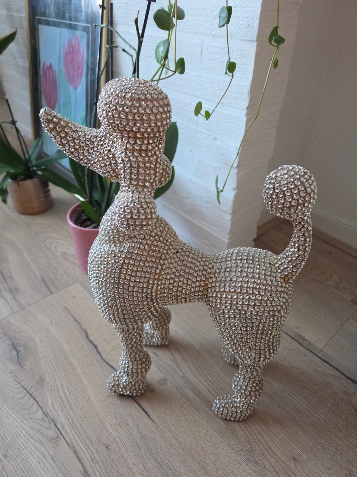 Decoratieve Poedel met Diamantjes, Ophalen, Gebruikt, Overige materialen, Overige stijlen