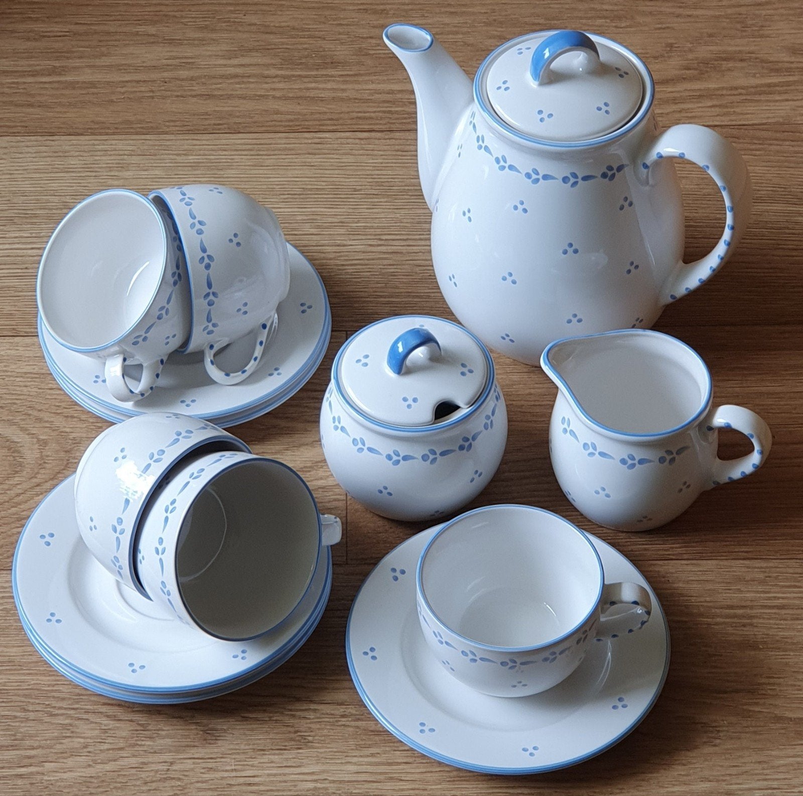 Theeservies Pfalzkeramik DE handbeschilderd., Ophalen