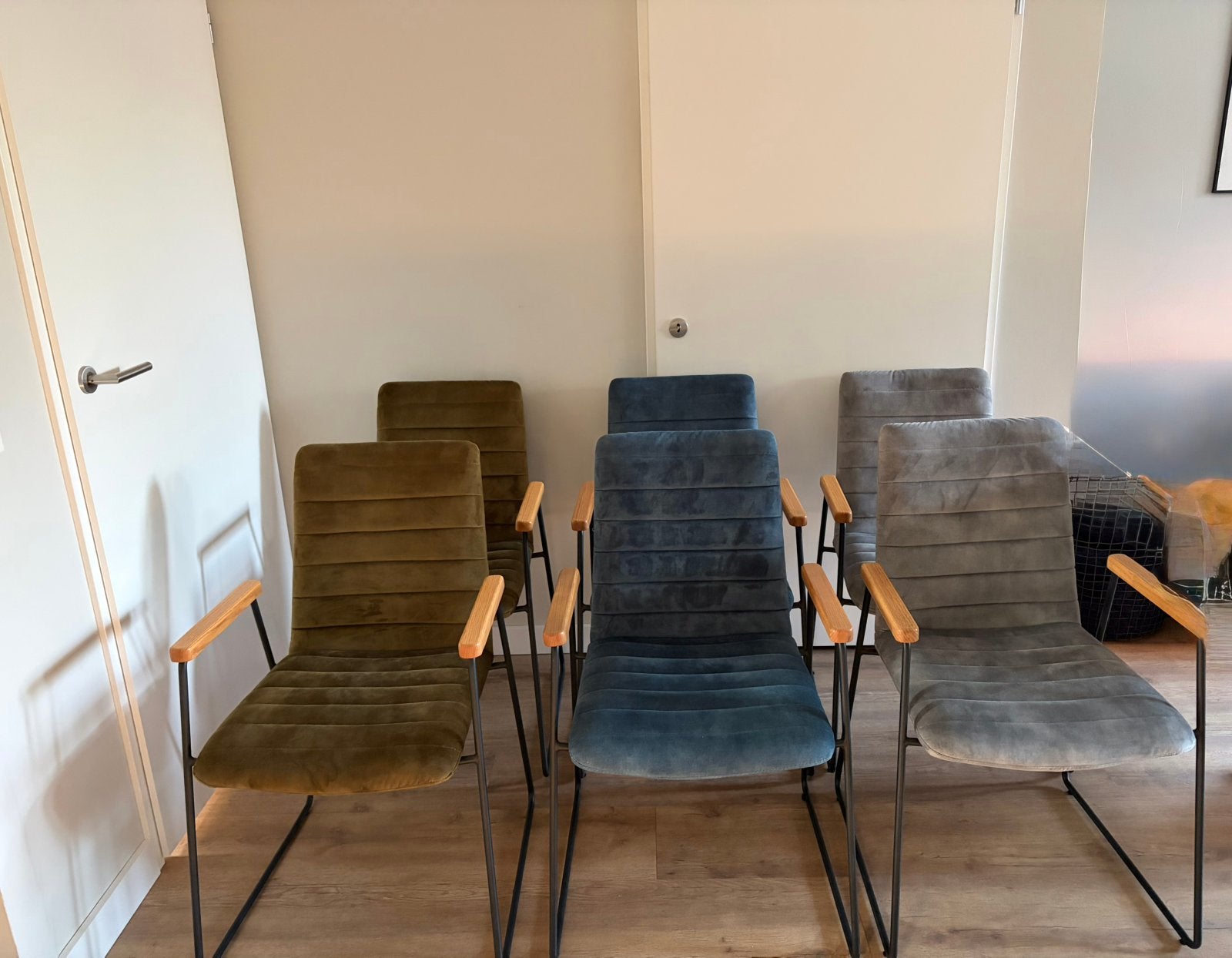 Eettafelstoelen set van 6, Tuin en Terras, Ophalen, Zo goed als nieuw, Metaal