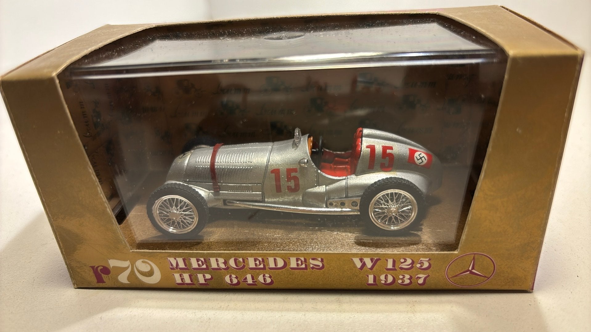 Mercedes w123 ww2 gp 1937 brumm 1.43, Overige merken, Auto, Ophalen of Verzenden, A