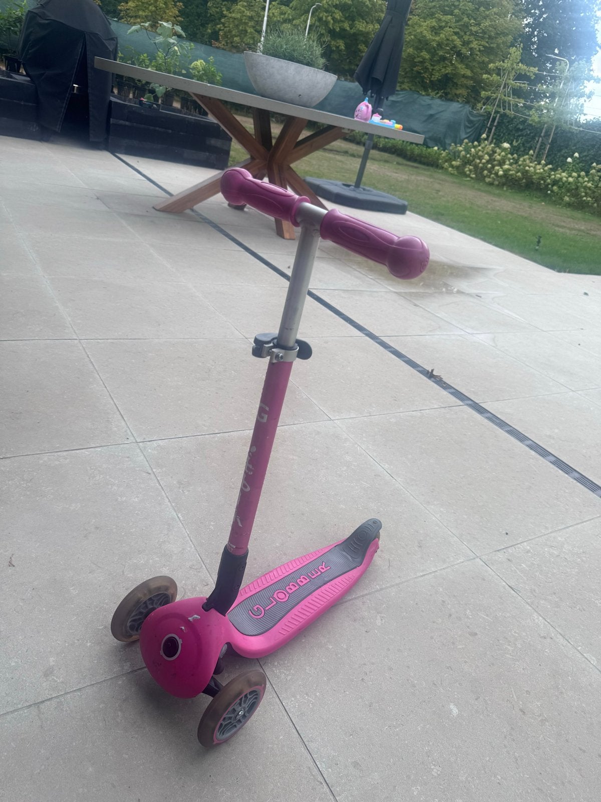 Roze Globber step voor kinderen driewieler, Ophalen, Gebruikt, Gewone step