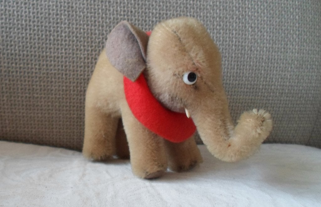 Oude Olifant. Steiff. Jaren '50 - Jaren '60., Ophalen of Verzenden, Gebruikt