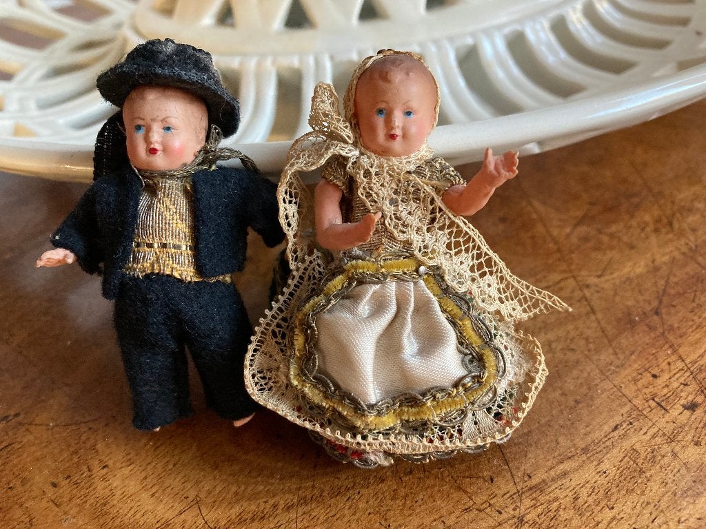 2 Oude Kleine Petit Colin Popjes, Ophalen of Verzenden, Gebruikt, Pop