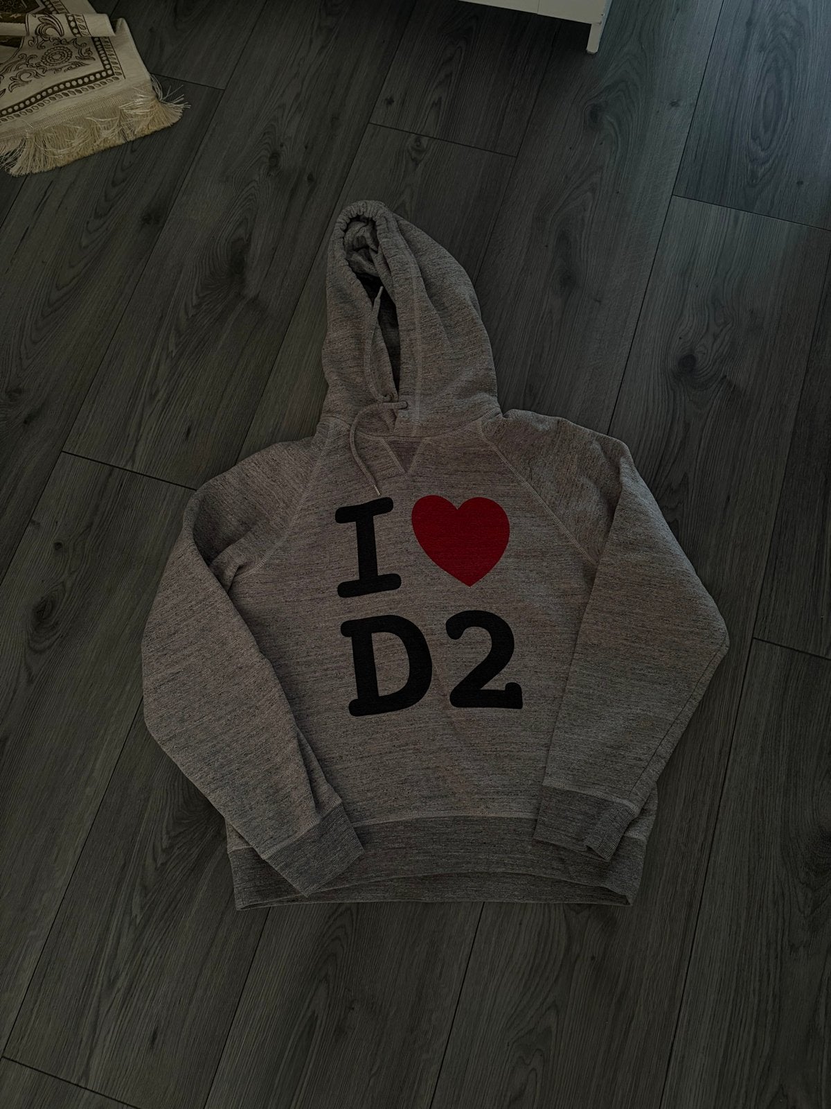 Dsquared2 Hoodie 'I love D2' Maat M - Zo goed als nieuw, Ophalen of Verzenden, Zo goed als nieuw, Maat 48/50 (M), Grijs